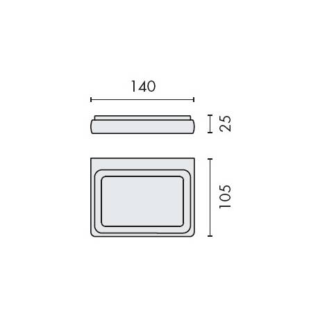 Porte-savon mural, zirconium gold HPS/verre, LULU