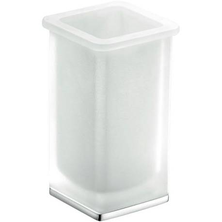 Porte-verre à poser, chromé/verre, LULU