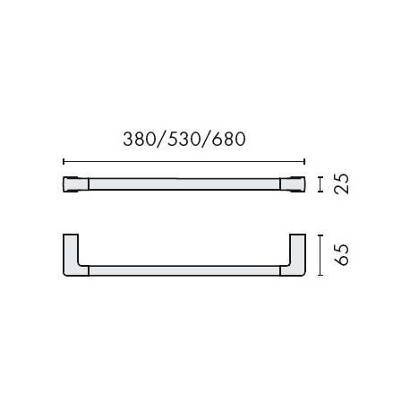 Porte-serviette 380 mm, zirconium gold HPS, LULU