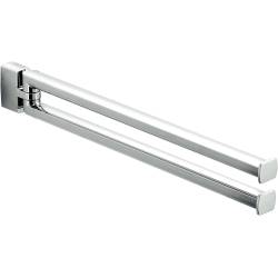 Porte-serviette double orientable 350 mm, chromé, LULU