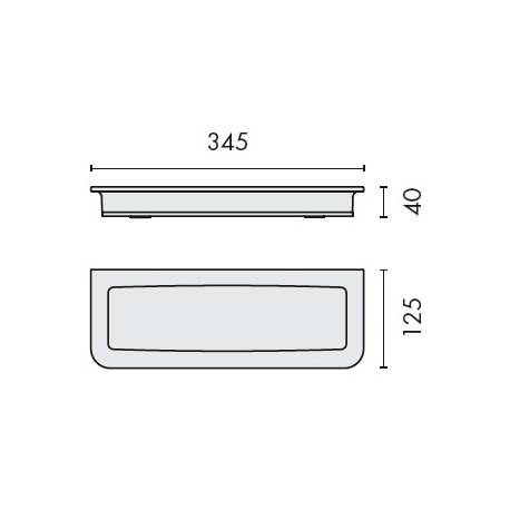Porte-éponge à poser, zirconium gold HPS/verre, LULU