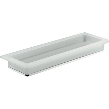 Porte-éponge à poser, chromé/verre, LULU