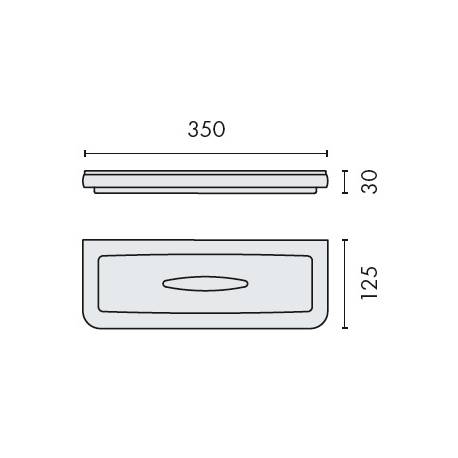 Porte-éponge mural, zirconium gold HPS/verre, LULU