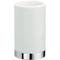 Porte-verre à poser, chromé/blanc, NORDIC