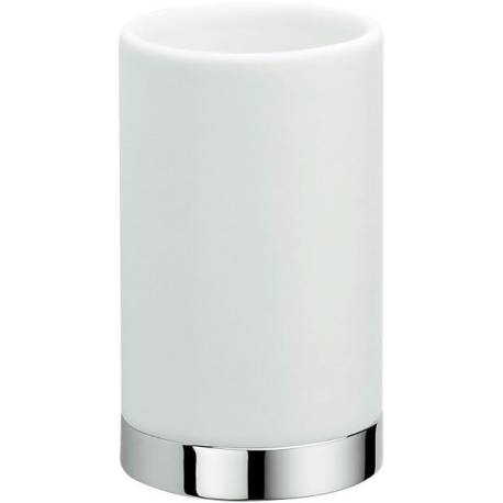 Porte-verre à poser, chromé/blanc, NORDIC