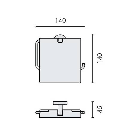Dérouleur papier WC avec couvercle, chromé, NORDIC
