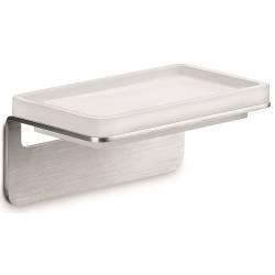 Porte-savon mural, inox/verre, OVER