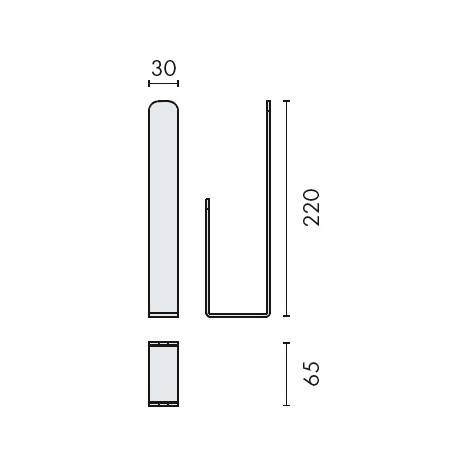 Porte-rouleau papier WC de réserve, inox, OVER