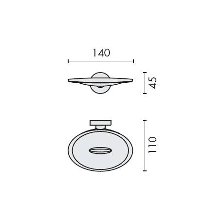Porte-savon mural, chromé, PLUS