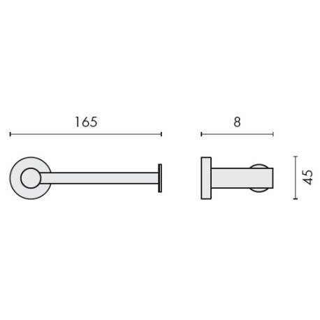 Dérouleur papier WC, chromé, PLUS