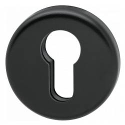 Paire de rosaces rondes clé I (BR), noir mat