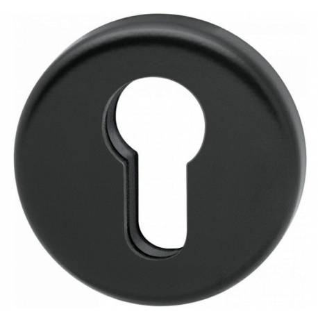 Paire de rosaces rondes clé I (BR), noir mat