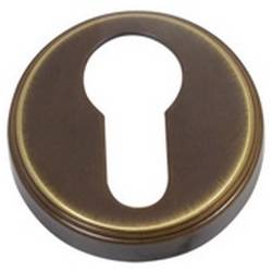 Paire de rosaces rondes clé I (BS), bronze