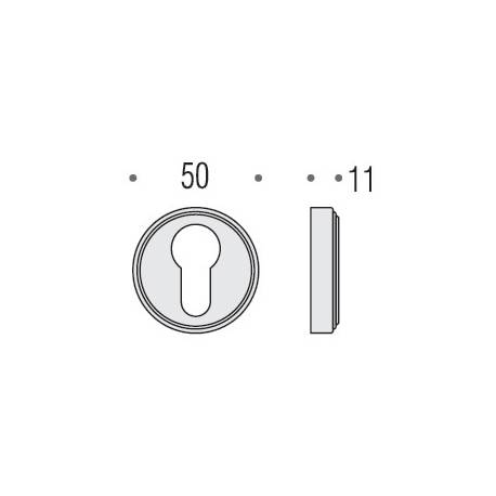 Paire de rosaces rondes clé I (BS), bronze