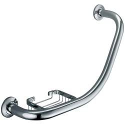 Barre d'appui 430 mm avec porte-savon, chromé, COMPLEMENTS