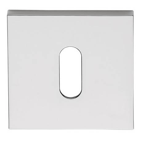 Paire de rosaces carrées clé L (CC), chromé