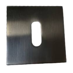 Paire de rosaces carrées clé L (CC), graphite mat