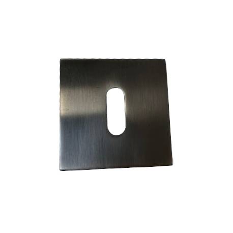 Paire de rosaces carrées clé L (CC), graphite mat