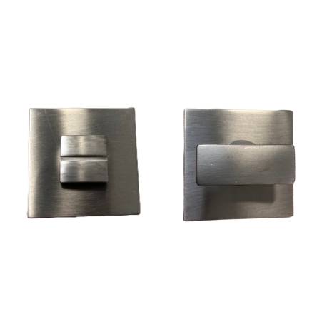 Paire de rosaces carrées conda sans voyant (CC),graphite mat