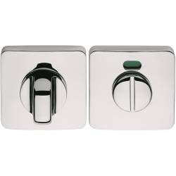 Paire de rosaces carrées conda avec voyant (CR), chromé