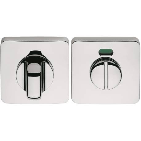 Paire de rosaces carrées conda avec voyant (CR), chromé mat