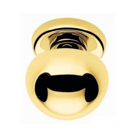 Bouton fixe ROBOT 55, Ø 70 mm sur rosace ronde, laiton poli