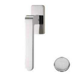 Béquille de fenêtre FEDRA sur rosace rectangulaire, chromé mat