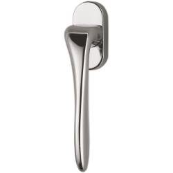 Béquille de fenêtre MADI sur rosace ovale, chromé mat