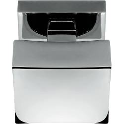 Bouton fixe SQUARE 25 sur rosace carrée, chromé