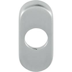 Paire de rosaces ovales bec de cane, chromé mat