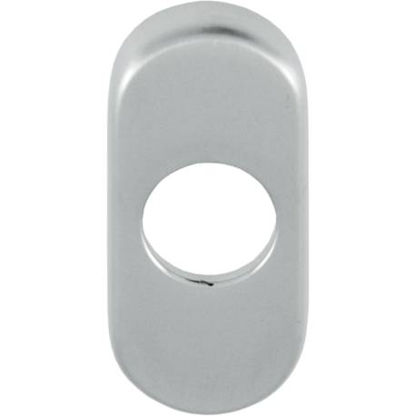 Paire de rosaces ovales bec de cane, chromé mat