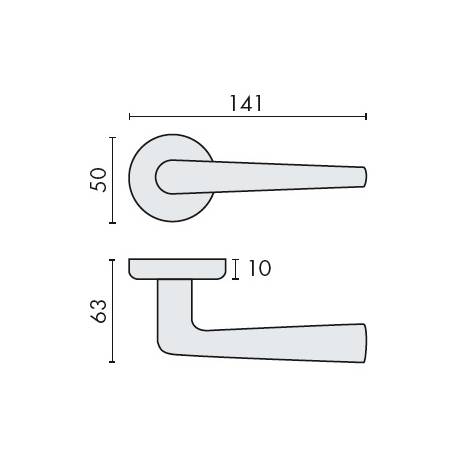 Paire de béquilles ROBOTRE sur rosace ronde, laiton mat C8