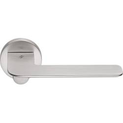 Paire de béquilles SLIM sur rosace ronde, chromé mat