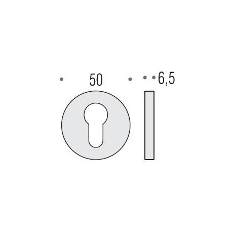 Paire de rosaces rondes clé I (BCF), grafite