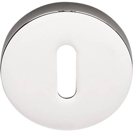 Paire de rosaces rondes clé L (BCF), chromé