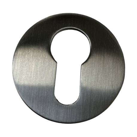 Paire de rosaces rondes clé I (BCF), grafite mat