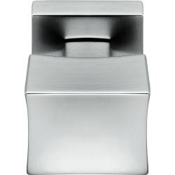 Bouton fixe SQUARE 35 sur rosace carrée, chromé mat