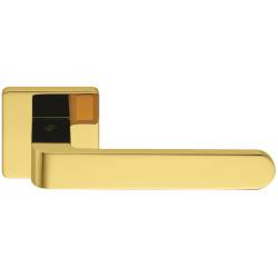 Paire de béquilles FEDRA sur rosace carrée, laiton poli