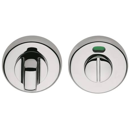 Paire de rosaces rondes conda avec voyant (BR), chromé