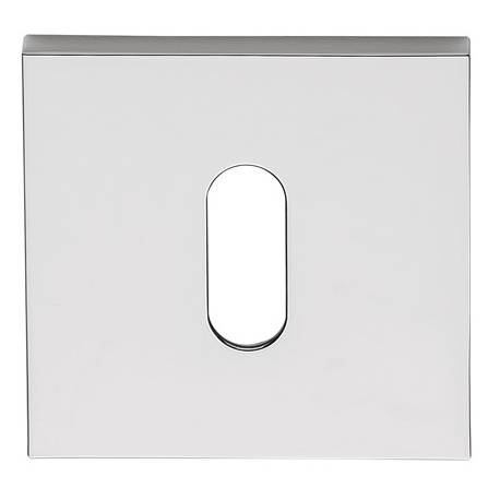 Paire de rosaces carrées clé L (CC6), chromé