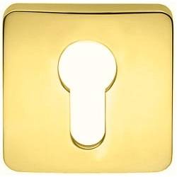 Paire de rosaces carrées clé I (CR6), laiton poli