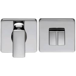 Paire de rosaces carrées conda sans voyant (CR6), chromé