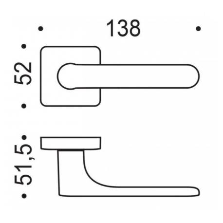 Paire de béquille MOOD ONE Q sur rosace carrées C01 blanc