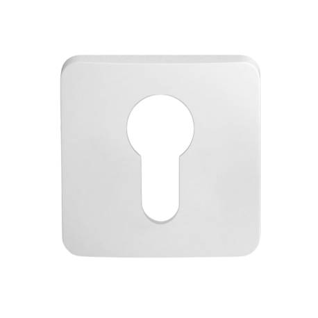 Paire de rosaces carrées MOOD ONE/DUE clé I (CR),C01 blanc