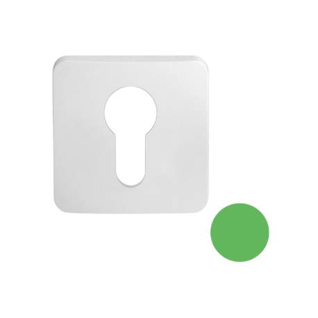 Paire de rosaces carrées MOOD ONE/DUE clé I (CR),C11 vert citron