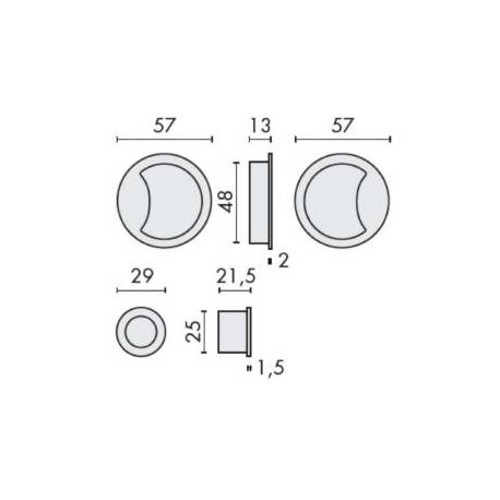 Cuvette encastrée OPEN Ø 57 mm, noir