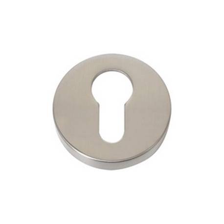 Paire de rosaces rondes clé I (BC), nickel mat