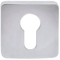 Paire de rosaces carrées clé I (CR), chromé mat