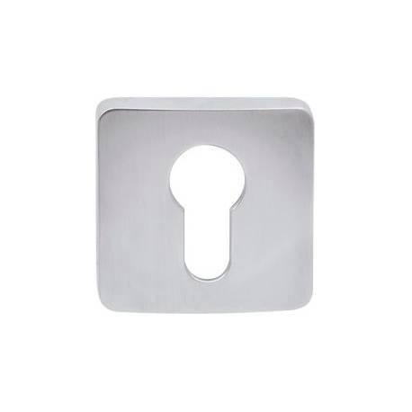 Paire de rosaces carrées clé I (CR), chromé mat