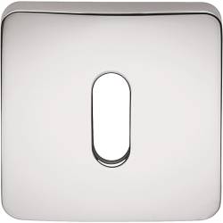 Paire de rosaces carrées clé L (CR), chromé